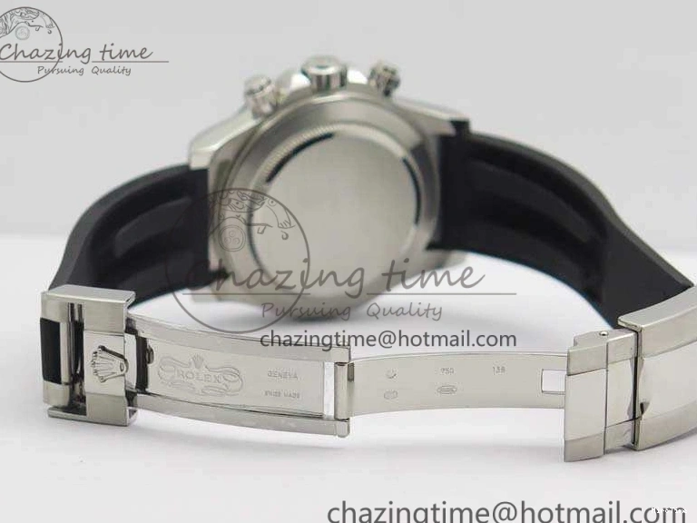 MiroTime 0316 SmartChoice Daytona 116519LN JH Best Edition Black Dial Crystal Markers On Rubber Strap A4130 (Free XS Rubber Strap) 3558